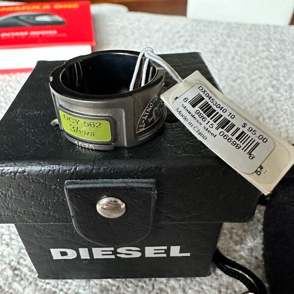 Diesel Green Stainless Steel Ring | Size 10 | NWT - Picture 1 of 4